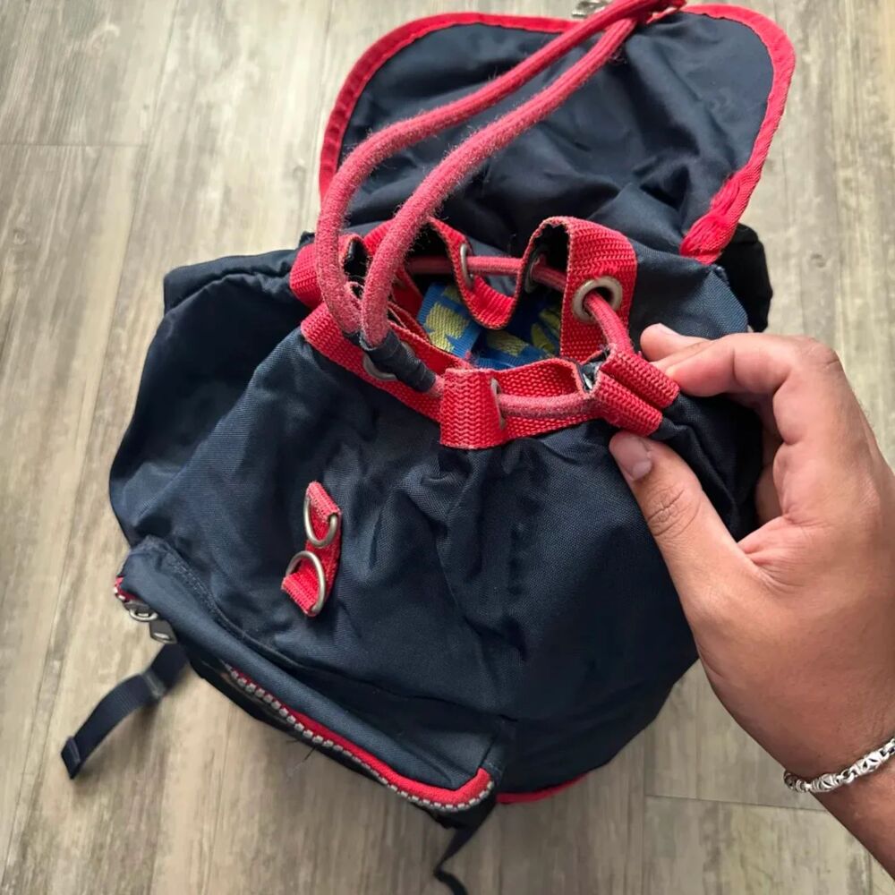 Vintage 90s Tommy Hilfiger Lion Crest Flag Backpack Sack - Picture 5 of 15